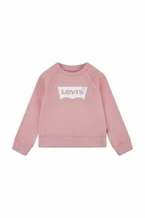 Otroški pulover Levi's roza barva - roza. Otroški pulover iz kolekcije Levi's