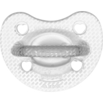 CHICCO Duda Physio Luxe popolnoma silikonska 6-12m kristalna 2 kosa