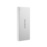 CANYON PB-108 Power bank 10000mAh Li-poly battery, Input 5V/2A, Output 5V/2.1A(Max), 140*68*16mm, 0.230Kg, White