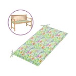 VIDAXL Blazina za vrtno klop vzorec listov 100x50x3 cm oxford tkanina