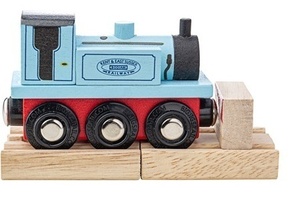 Bigjigs Rail Wooden train Terrier blue