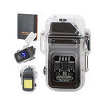 Bailong 2v1 aku. plazma vžigalnik z COB LED svetilko USB 7,5cm