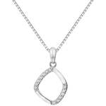 Hot Diamonds Srebrna ogrlica z diamantom Behold DP782 (verižica, obesek) srebro 925/1000