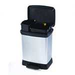 Curver koš za odpadke Deco bin, srebrni, 18 l + 10 l