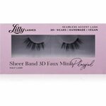 Lilly Lashes Sheer Band 3D Faux Mink Half Lash umetne trepalnice vrsta Playful 1 par