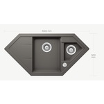 Schock Signus C-150 pomivalno korito, silverstone