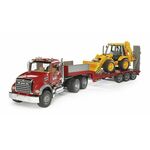 BRUDER 02813 Mack Granit s prikolico in traktorjem JCB BR