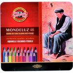Koh-i-Noor akvarelne umetniške barvice MONDELUZ 48 kosov v pločevinasti škatli