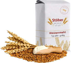 Stöber Mühle GmbH Pšenična moka 480 - groba - 1 kg
