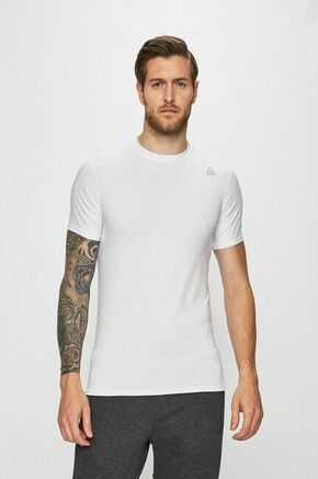 Reebok t-shirt - bela. T-shirt iz kolekcije Reebok. Model izdelan iz enobarvne pletenine.