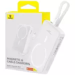 BASEUS Mini Powerbank MagSafe 10000mAh 20W s kablom Lightning za iPhone 0,3 m bela