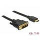 Kabel DELOCK, DVI 18+1 (M) na HDMI A (M), 1m
