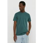 Bombažna kratka majica AllSaints zelena barva - zelena. Kratka majica iz kolekcije AllSaints. Model izdelan iz tanke, rahlo elastične pletenine.