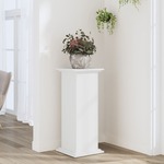 Vidaxl Stojalo za rastline belo 33x33x80 cm inženirski les