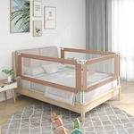 vidaXL Posteljno varovalo za malčke taupe 100x25 cm blago
