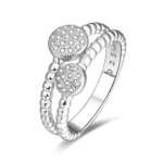 Beneto Srebrn prstan s cirkoni AGG335 (Obseg 58 mm) srebro 925/1000
