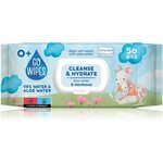 GoWipes Cleanse & Hydrate otroški nežni vlažni robčki za občutljivo kožo aloe vera 0+ 50 kos