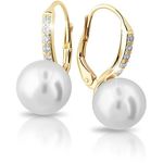 Cutie Jewellery Ekskluzivni zlati uhani s pravimi biseri in cirkoni Z6432-3122-50-10-X-1
