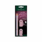 Faber-Castell Komplet svinčnik b faber-castell+radirka+šilček sparkle poletje