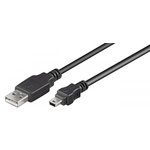 Goobay kabel USB 2.0 Hi-Speed 1.5 m, črn
