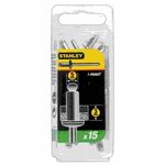 STANLEY kovice iz aluminija, 4,7X3mm, 15 kos, 1-PAA62T