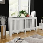 vidaXL Pokrov za radiator bele barve MDF 172 cm