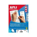 APLI bele nalepke AP010817 105 x 37 mm, 16/stran 100 listov
