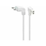 Gembird napajalni kabel 220V 2,5m C7 bel BIPOLAR kotni PC-184L-VDE-2.5M-W