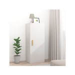 VIDAXL Stenska omarica visok sijaj bela 34,5x34x90 cm inženirski les