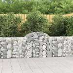 vidaXL Obokane gabion košare 30 kosov 200x30x80/100 cm cinkano železo