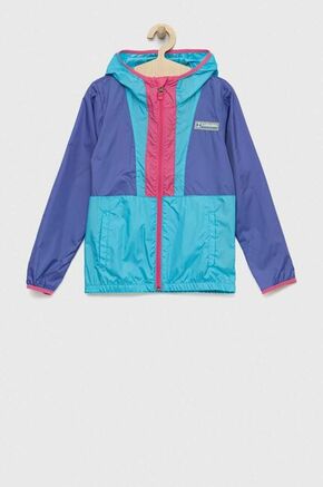 Otroška jakna Columbia Back Bowl Hooded Windbreaker vijolična barva - vijolična. Otroška jakna iz kolekcije Columbia. Nepodložen model