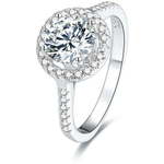 Beneto Srebrni prstan s kristali AGG193 (Obseg 52 mm) srebro 925/1000