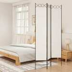 Paravan 3-delni bel 120x220 cm blago