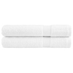 vidaXL Premium brisače za savno 2 kosa bela 80x200 cm 600 gsm bombaž