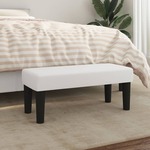 vidaXL Klop bela 70x30x30 cm umetno usnje