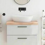 Vidaxl Kopalniški pult 80x50x(2-6) cm neobdelan trden les
