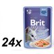 Brit mačja hrana Premium Cat Delicate Fillets in Jelly with Salmon 24 x 85 g