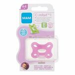 MAM MAM Comfort 1 Silicone Pacifier 0-2m Pink silikonska duda za novorojenčke in nedonošenčke 1 kos za otroke