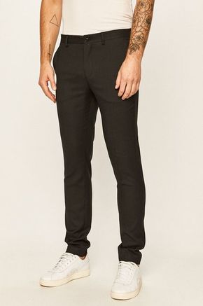 Premium by Jack&amp;Jones hlače - črna. Hlače iz kolekcije Premium by Jack&amp;Jones. Model izdelan iz enobarvne tkanine.