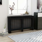 Vidaxl Pokrov za radiator črn 152x19x81 cm mediapan