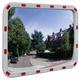 shumee Konveksno prometno ogledalo pravokotno 60x80 cm z odsevniki