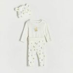Reserved - Bombažen komplet Winnie the Pooh - kremna kremna 100% BOMBAŽ 920CY-01X