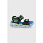 Otroški sandali Skechers črna barva - črna. Sandali iz kolekcije Skechers. Model izdelan iz sintetičnega materiala.