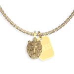 Guess Moderna pozlačena ogrlica Lion King JUMN01300JWYGT / U