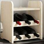 vidaXL Stojalo za vino z zgornjo ploščo 33x25x37 cm trdna borovina