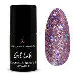 Juliana Nails Gel Lak Diamond Glitter Lovable vijolična bleščeča No.575 6ml