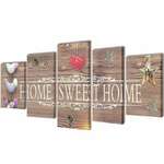 vidaXL Set platen s printom Home Sweet Home 200 x 100 cm