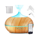 VERK GROUP lED RGB vlažilec zraka difuzor 300ml izparjevalnik + daljinec svetlo rjav 01644_JB