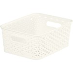 Curver škatla za shranjevanje RATTAN 25x20x10cm (S), "Y" STYLE, plastika, KREMNA