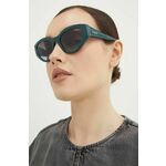 Sončna očala VOGUE ženska, zelena barva, 0VO5566S - zelena. Sončna očala iz kolekcije VOGUE. Model z enobarvnimi stekli in okvirji iz plastike. Ima filter UV 400.